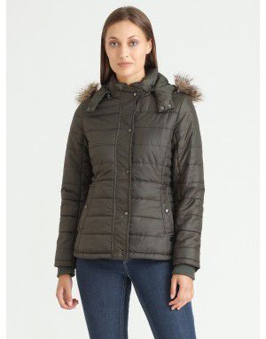 Women Quilted Bomber jacket Olive